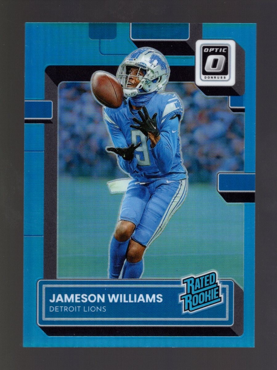 2022 DONRUSS OPTIC RATED ROOKIE AQUA HOLO PRIZM #208 JAMESON WILLIAMS RC 139/299