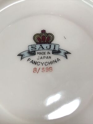 Vintage Brand New Saji Fancy China Teacup & Saucer Gold Vintage Brand New Saji Fancy China Teacup & Saucer Gold