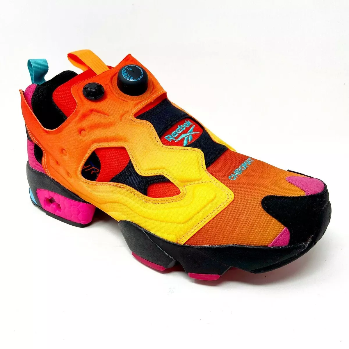Reebok Instapump Fury Chromat Solar Orange Red Mens Lifestyle Sneakers FZ3432