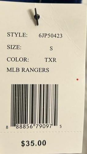 4-III Women s Texas Rangers Raglan Mesh 3/4 Sleeves T-Shirt, White/Blue, Small - Picture 6 of 6