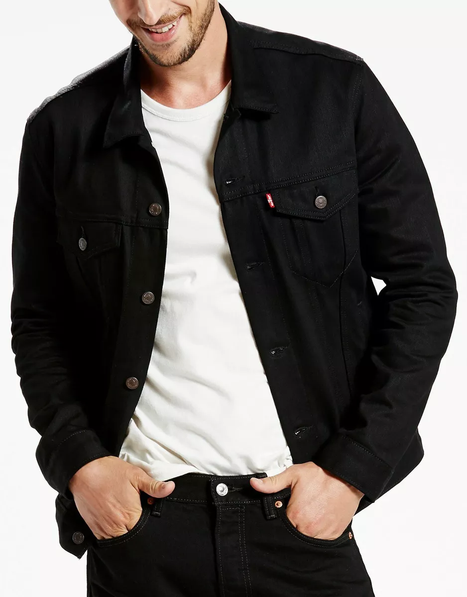 Black levis sale jacket men