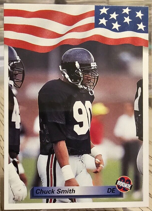 1992 All World Football Chuck Smith RC #33 Falcons