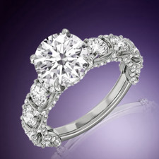 Round Cut IGI Certified Lab Grown 5 Ct Diamond Engagement Ring 950 Platinum