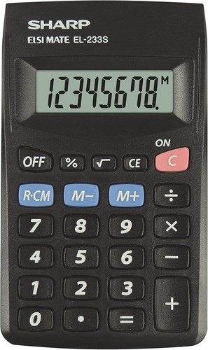 Sharp Pocket Calculator Brand New - EL-233SB-BK - Picture 3 of 4