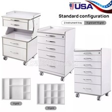 Dental Medical Cart Mobile Storage Cabinet Trolley with 3/4/5 Drawers