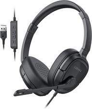 LEVN USB Headset with Microphone for Work Noise Cancelling, Super Lightweight