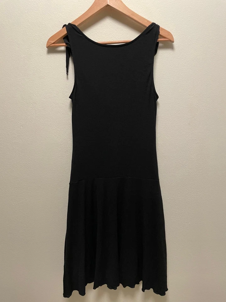 Vintage Bisou Bisou Womens Dress Size 6 Black Strappy Ruched Babydoll Witchy Y2K - Image 2 of 4