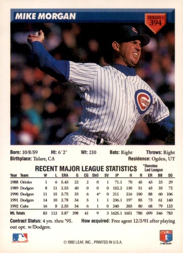 S2R10: 1993 Donruss Baseball Card #251-500 - Picture 289 of 493