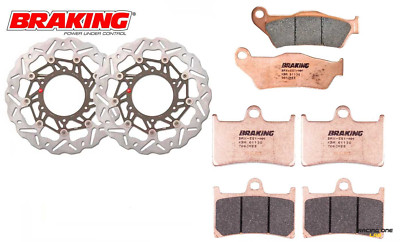 COMPLETE SET BRAKING BRAKES FRONT DISCS + PADS FRONT AND POST DUCATI DESERT X 950