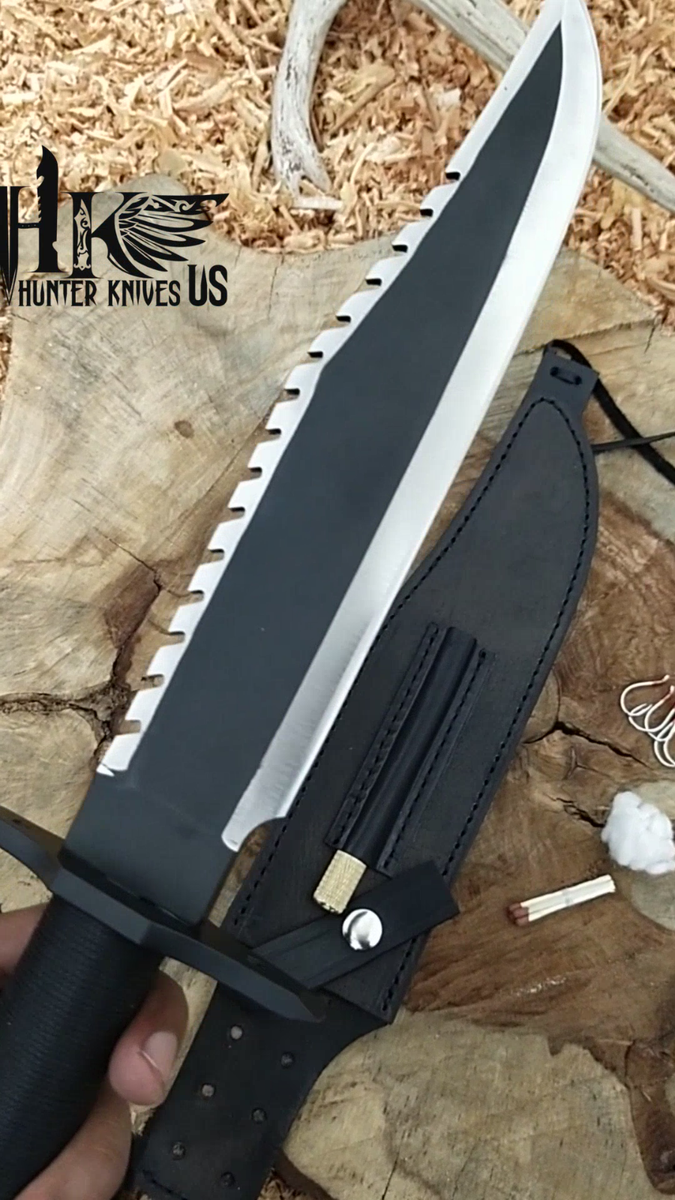 Rambo First Blood Part II Survival Bowie Knife 15'' With Sheath