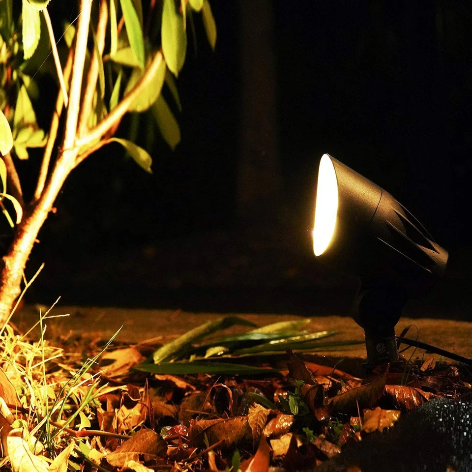 Paquete de 4 proyectores de bajo voltaje iluminación de paisaje focos exteriores jardín Foto 3 de 4