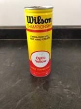 Sealed Vtg Wilson Championship Tennis Balls Extra Duty Felt Optic Yellow