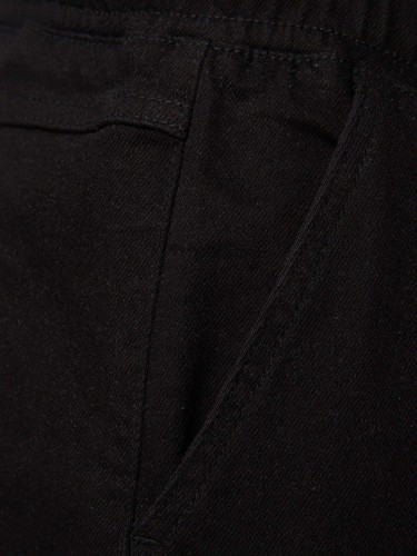Crosshatch - Jeans uomo 'MALIMORE' con polsini cargo - nero tinta unita - Foto 10 di 20