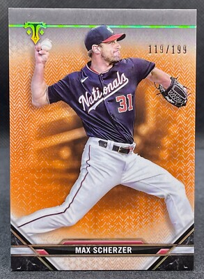 2021 Topps Triple Threads Max Scherzer Amber Parallel #119/199 Nationals 