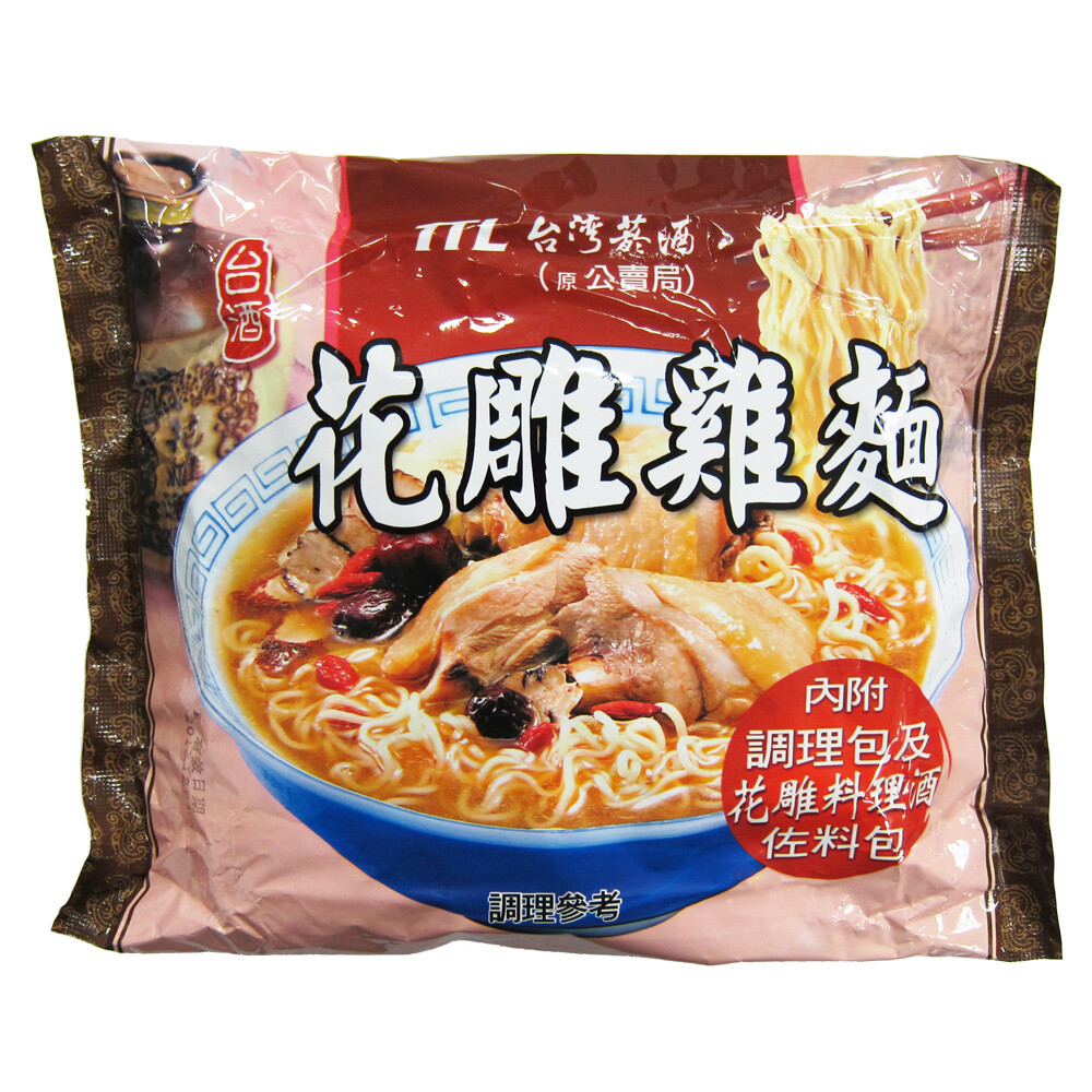 6 Packs - TTL 台酒花雕雞麵 Hua Diao Chicken Soup Flavor Instant