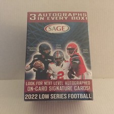 NEW 2022 NFL Sage Low Series Football Trading Card Blaster Box - 48 Total Cards