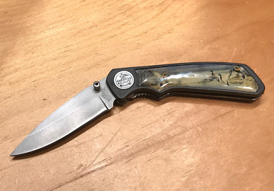 FROST AMERCIAN WILDLIFE SERIES ''DUCK'' PLAIN EDGE LINER LOCK FOLDING POCKET KNIFE