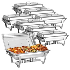 Stainless Steel Chafing Dish Buffet Set 9QT Food Warmer w/1/3 Pan for Wedding