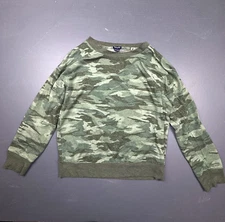 Splendid Camo Lounge Set Women’s Medium Green Pullover Sweatshirt Cozy
