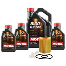 8L Motul 8100 X-CLEAN + 5W30 Wix Filter Motor Oil Change Kit API SN/CF