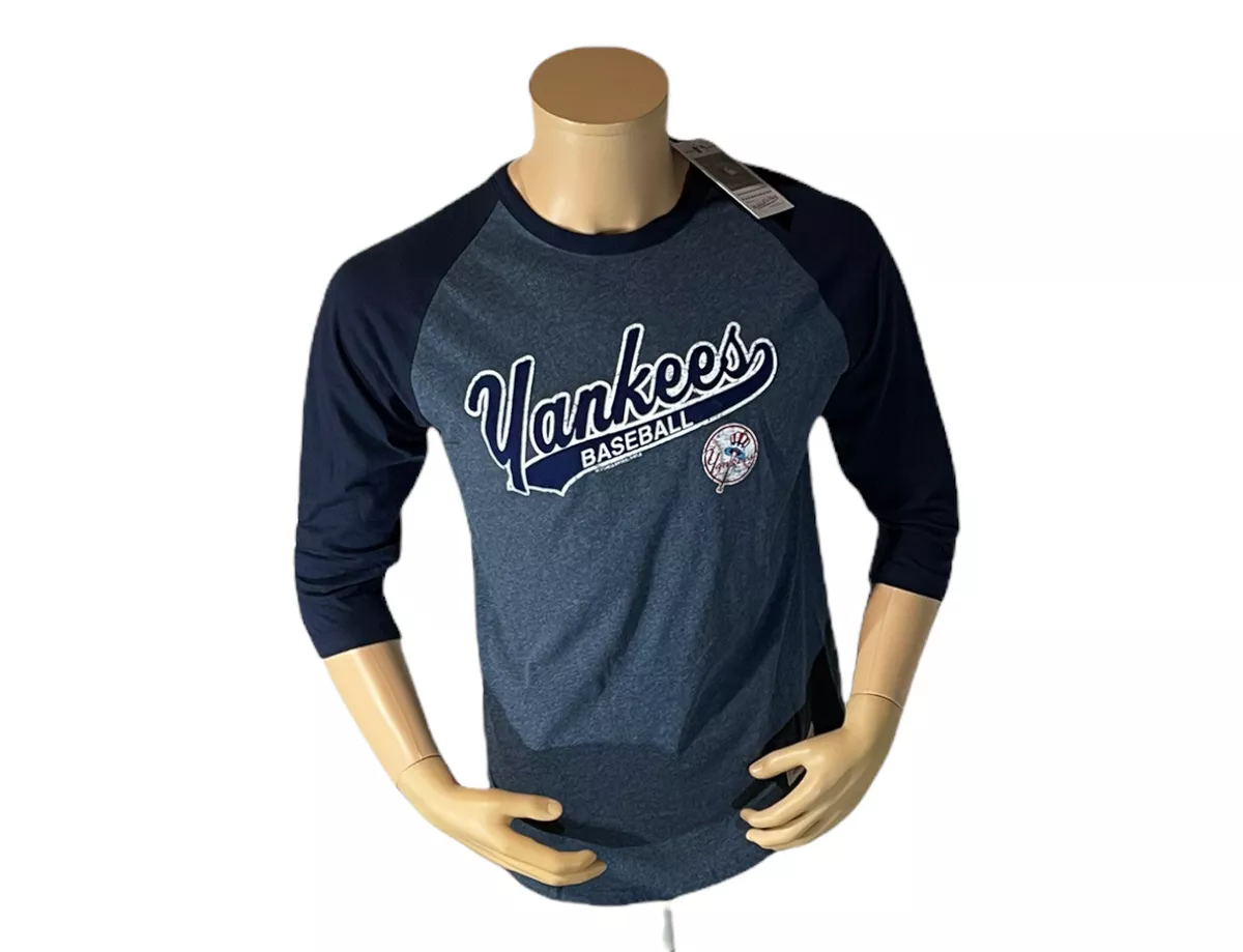 Mitchell & Ness MLB New York Yankees 3/4 sleeve tee shirt size Small