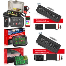 RGB 8 Gang Switch Panel For LED Light Bar Electronic Relay System / 6Gang Marine