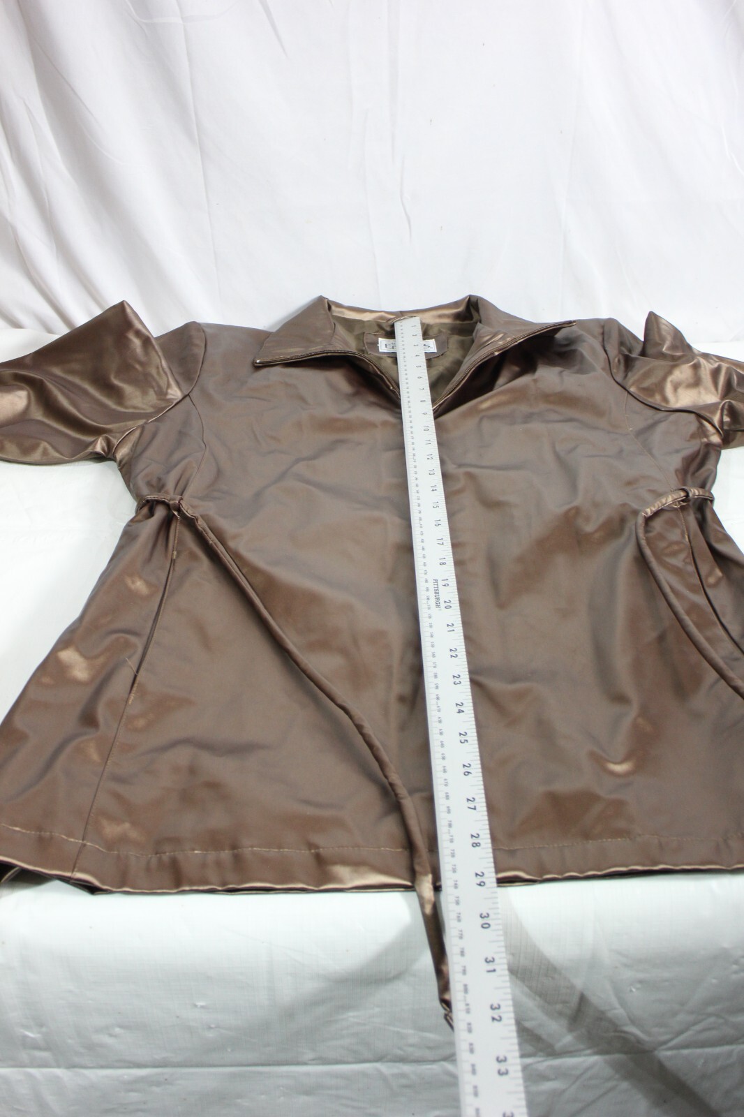 Basic Editions Unique Polyvinyl Brown Vintage Jac… - image 2