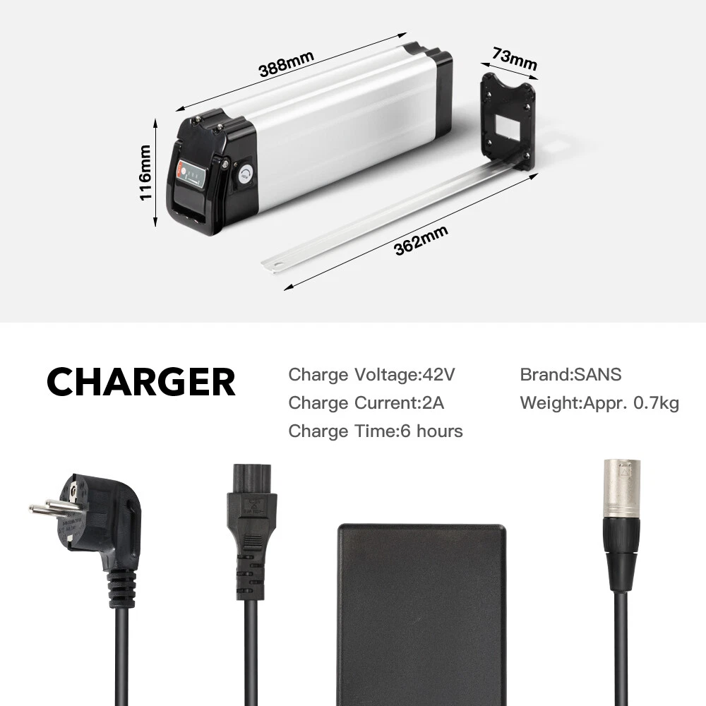 36V10Ah E Bike Batterie de V lo Electrique avec Chargeur Pour 350W 500W Moteur