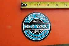 Dr Zog's SEX WAX Blue 80's Surfboard SURF WAX Vintage Surfing STICKER