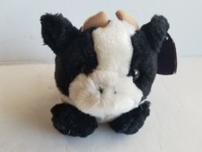 Swibco PUFFKINS Plush MEADOW Black White Cow Bull 6624 DOB 3-13-97 Bean Bag
