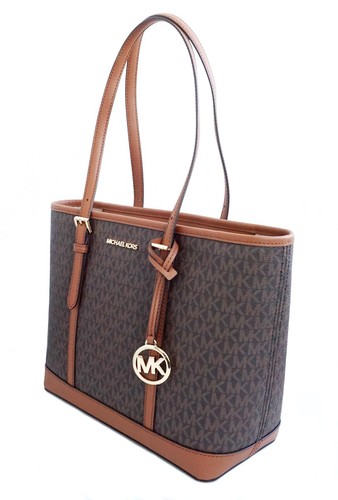 Sac pour femmes Michael Kors sac à main shopper jet set voyage SM Shldr marron neuf - Photo 8 sur 13