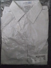 North End Sport Ladies Wrinkle Free 100% Cotton Long Sleeve Button Down Shirt S