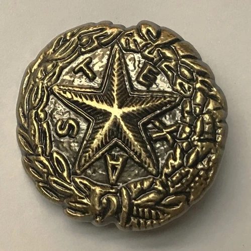 CSA BRASS TEXAS HAT PIN - CONFEDERATE STATES OF AMERICA - REBEL + CIVIL WAR
