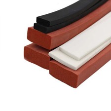 1 Meter High temperature resistant flat silicone rubber foam sealing strip