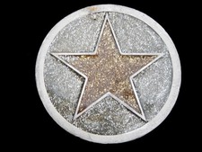 MJ25105 VERY COOL  FIVE POINT STAR  GLITTER FASHION BELT BUCKLE