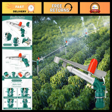 Aspersor de riego agrícola de 2" - Cañón de impacto giratorio 360° para granja y cultivo