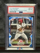 2023 Bowman - Prospects Cam Collier #BP-125 Blue Pattern /125 (RC) PSA 8 