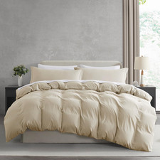 Beige Cream California King Duvet Cover Sets - Soft Double Brushed Cal King Duve