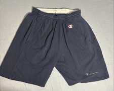 Champion Authentic Elastic Waist Navy Blue Shorts Size M Vintage 90 s Workout