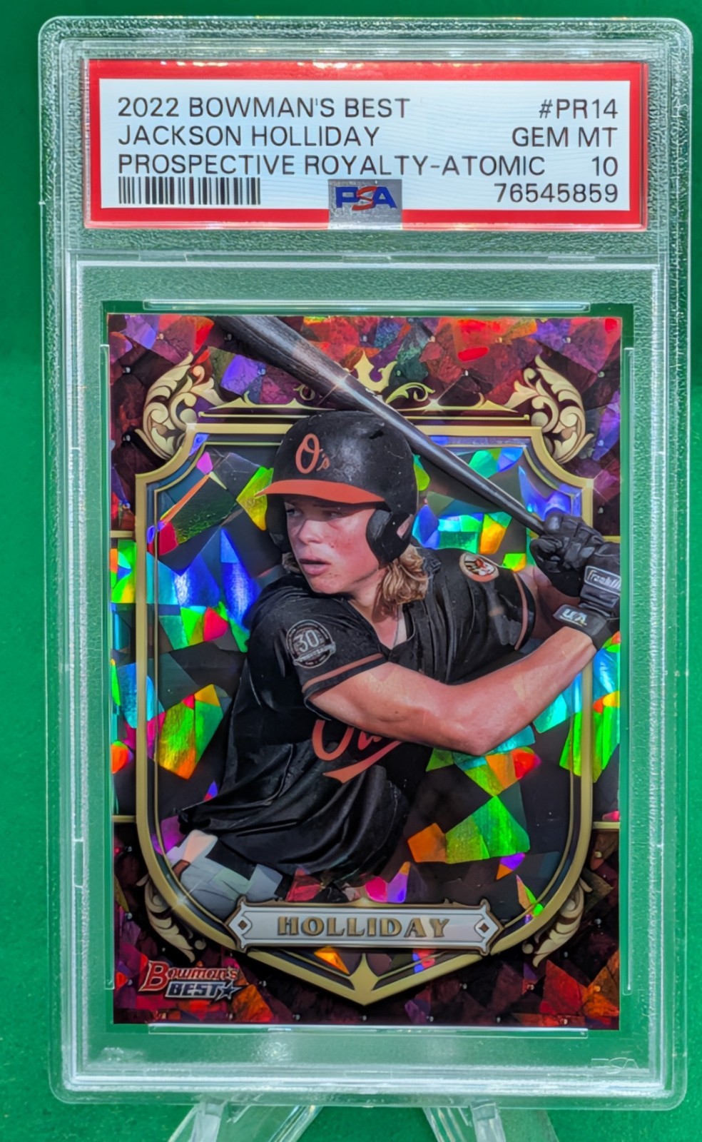 2022 Bowman's Best Jackson Holliday Prospective Royalty Atomic Refractor PSA 10