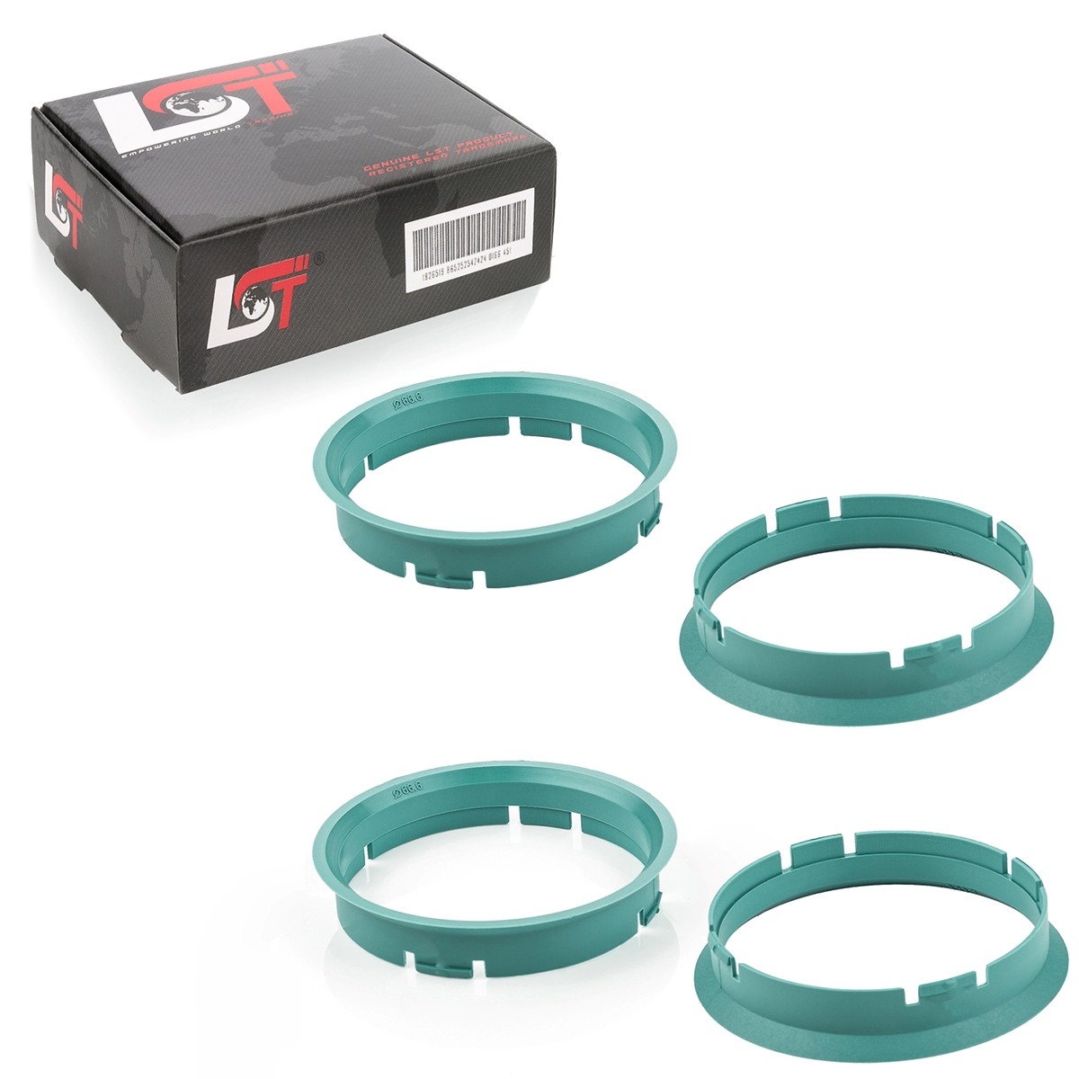 4x Centering Ring Spacer Turquoise Alloy Wheels Ø 70,0 - 66,6 MM for BMW 2er 3er