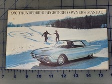 1962 Ford Thunderbird Owners Manual Original