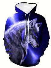 Lunar Wolf Spirit 3D All Over Print Hoodie - Adults  Youth