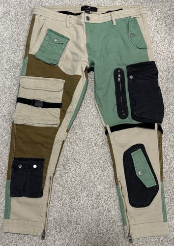 Jordan Craig Ross Amarillo Legacy Edition Patchwork Cargo Jeans Pants 42 X 32 - Picture 2 of 8