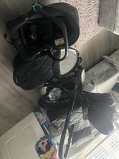 icandy black pram set with original accessories