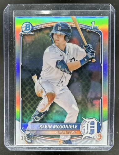 2025 Bowman Kevin McGonigle Chrome Refractor 1st Prospect #/499 Tigers