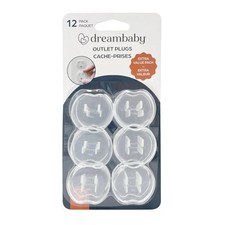 Dreambaby Clear Plastic Outlet Plugs Package of 12. L1021A NEW