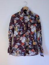 Hawes & Curtis London Dress Shirt Men's Size Medium York Slim Fit Floral Print