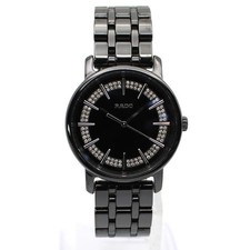 Rado Diamaster 33mm Ceramic Diamond Black Dial Quartz Ladies Watch R14063727