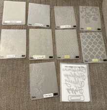 Stampin Up Big Shot Embossing Folders - Lot Of 10 Used